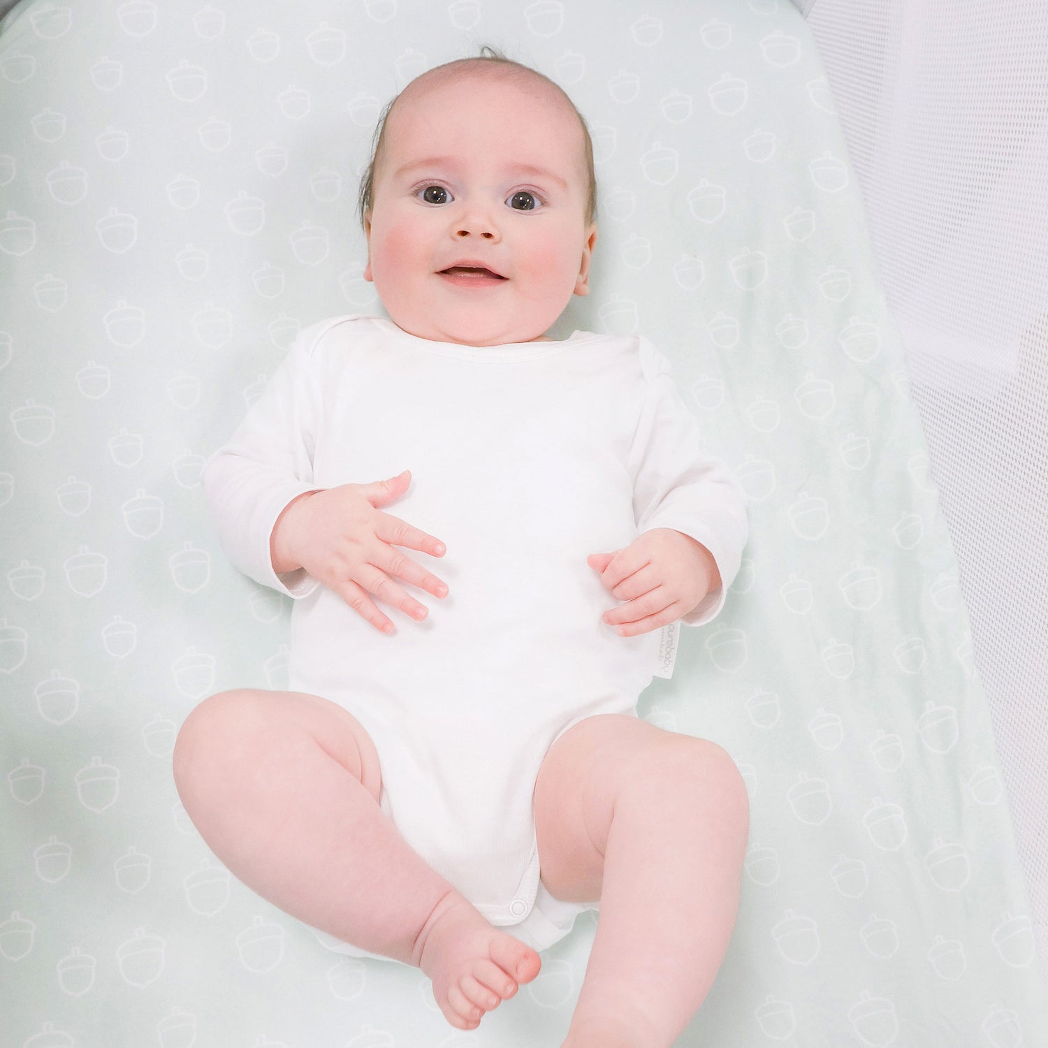 Nordic 2pk Jersey Co Sleeper/Bedside Sleeper Fitted Sheets Avocado/Forest - Bubba Blue Australia