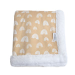 Nordic Velour Cuddle Blanket with Fleece Lining - Vanilla/Latte - Bubba Blue Australia