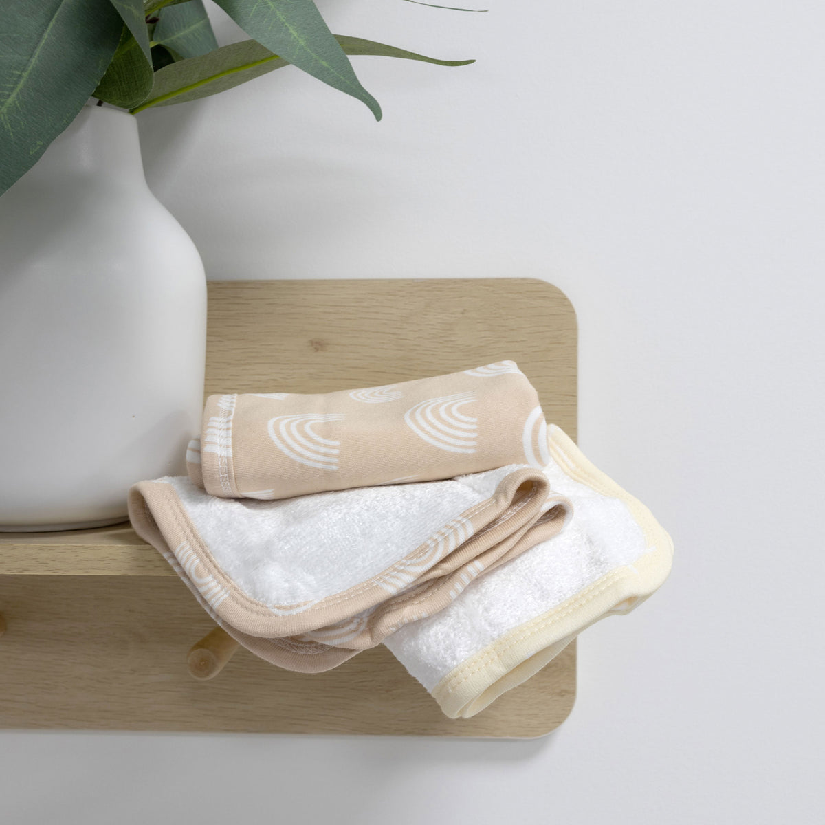 Nordic 3pk Wash Cloth Dusty Vanilla/Latte - Bubba Blue Australia
