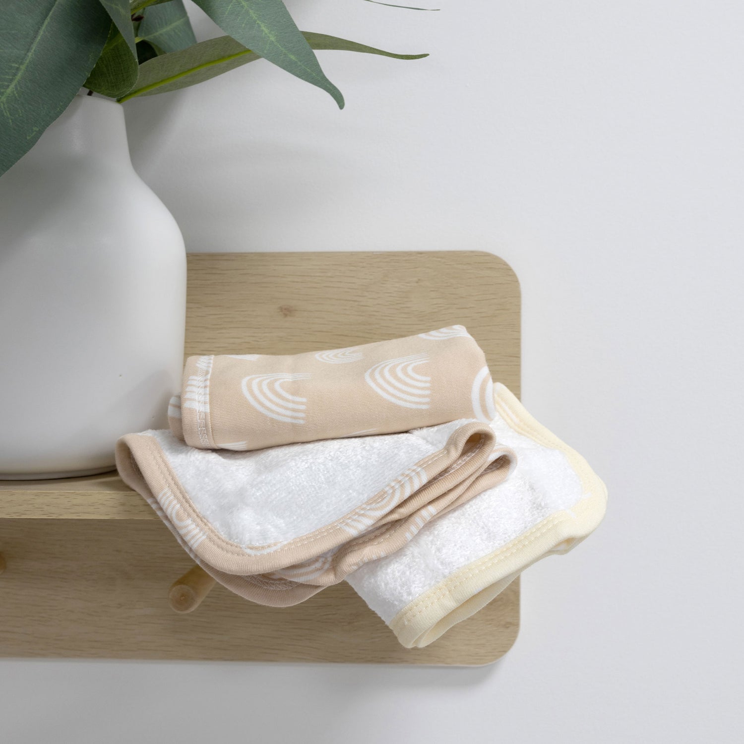 Nordic 3pk Wash Cloth Dusty Vanilla/Latte - Bubba Blue Australia