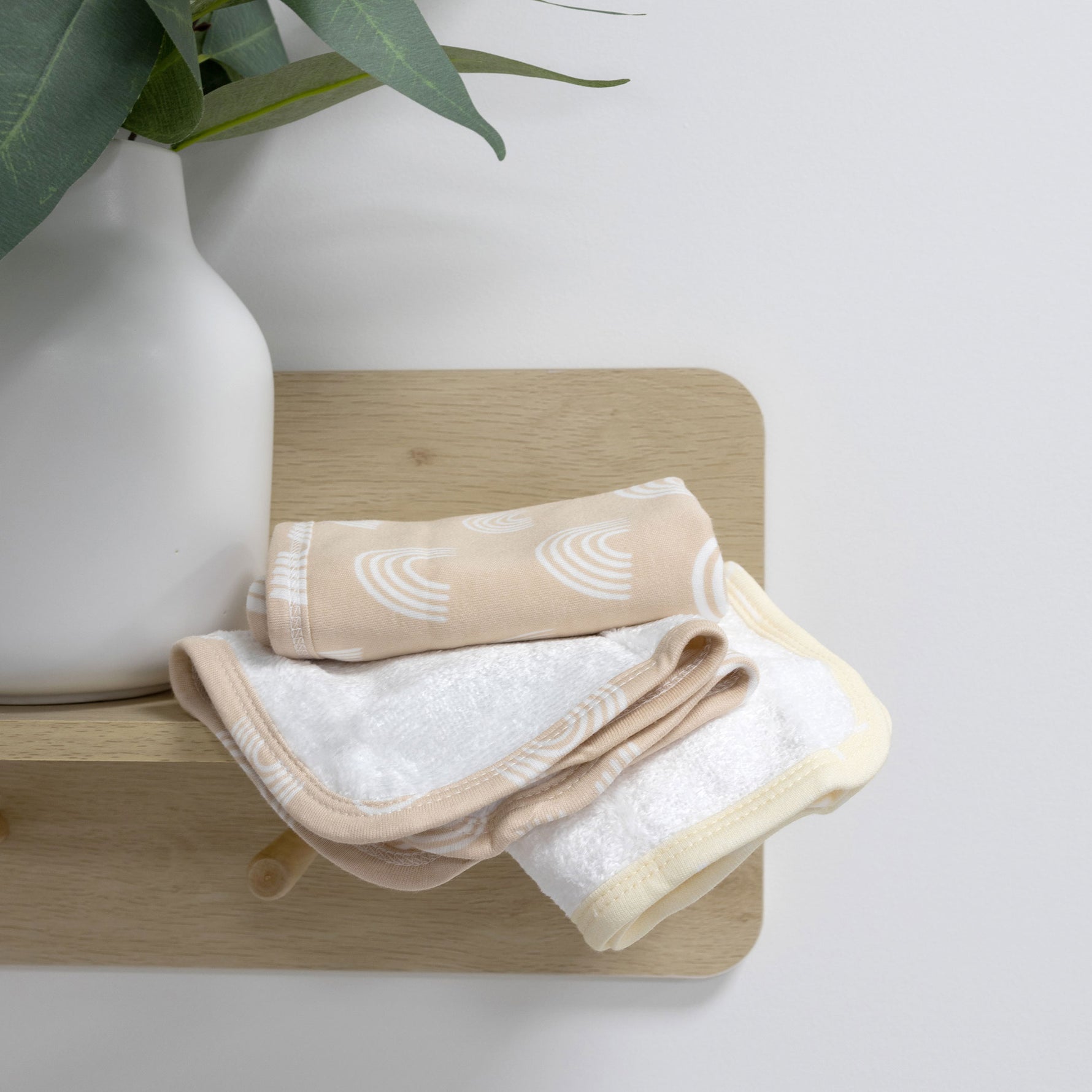 Nordic 3pk Wash Cloth Dusty Vanilla/Latte - Bubba Blue Australia