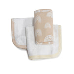 Nordic 3pk Wash Cloth Dusty Vanilla/Latte - Bubba Blue Australia