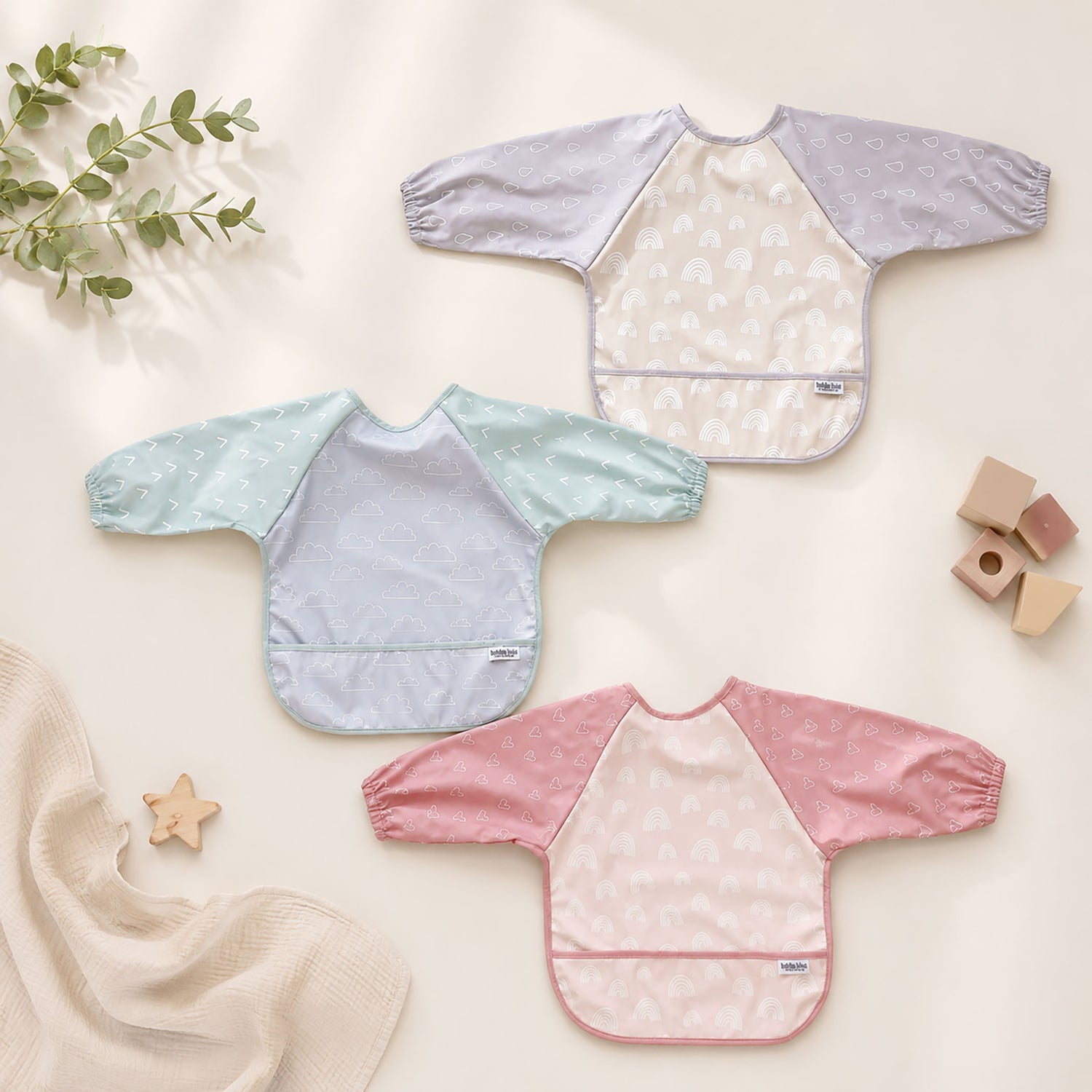 2x Nordic Smock Bibs Bundle - Bubba Blue Australia