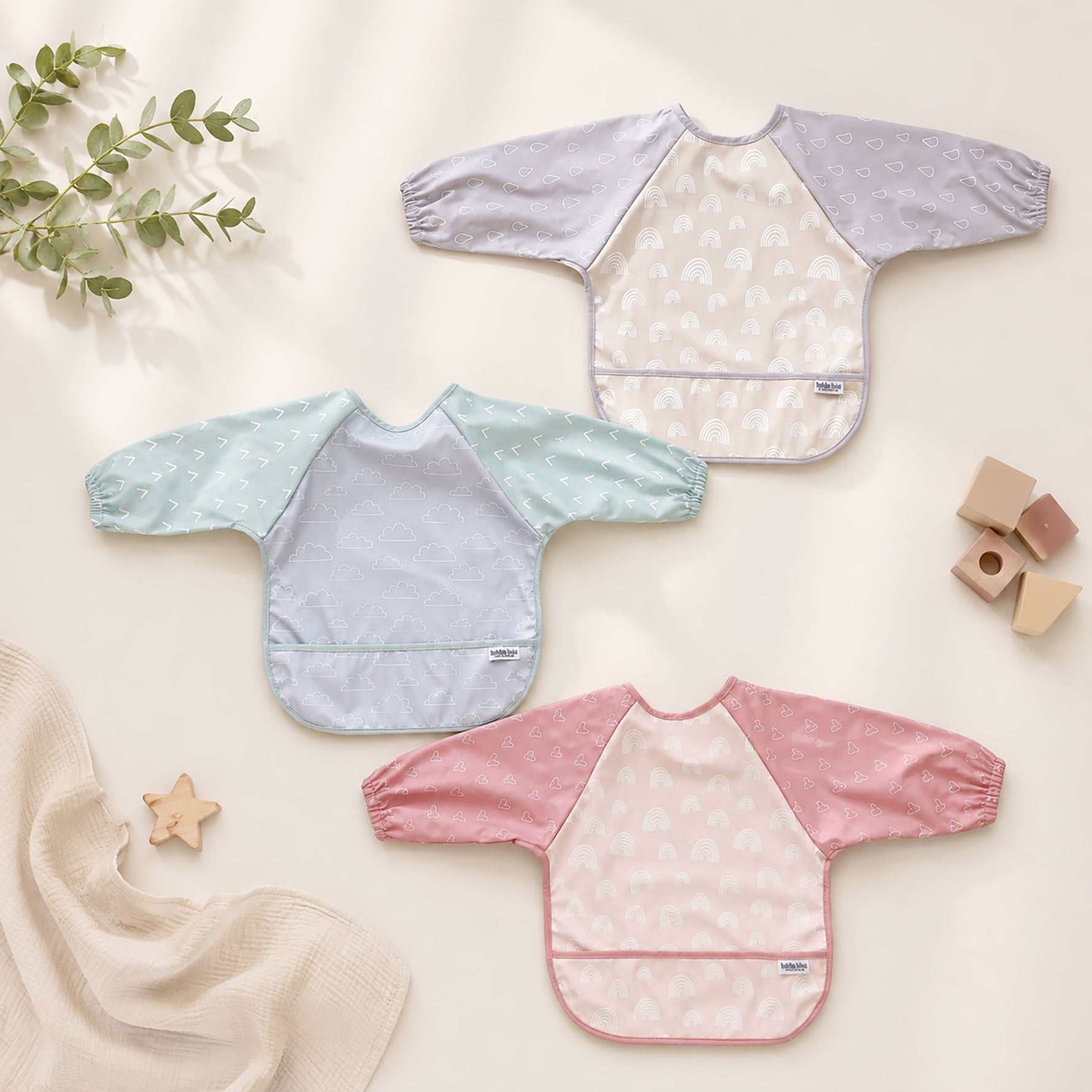 2x Nordic Smock Bibs Bundle - Bubba Blue Australia