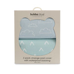 Nordic 2pk Waterproof Change Pad Covers Dusty Sky/Mint - Bubba Blue Australia