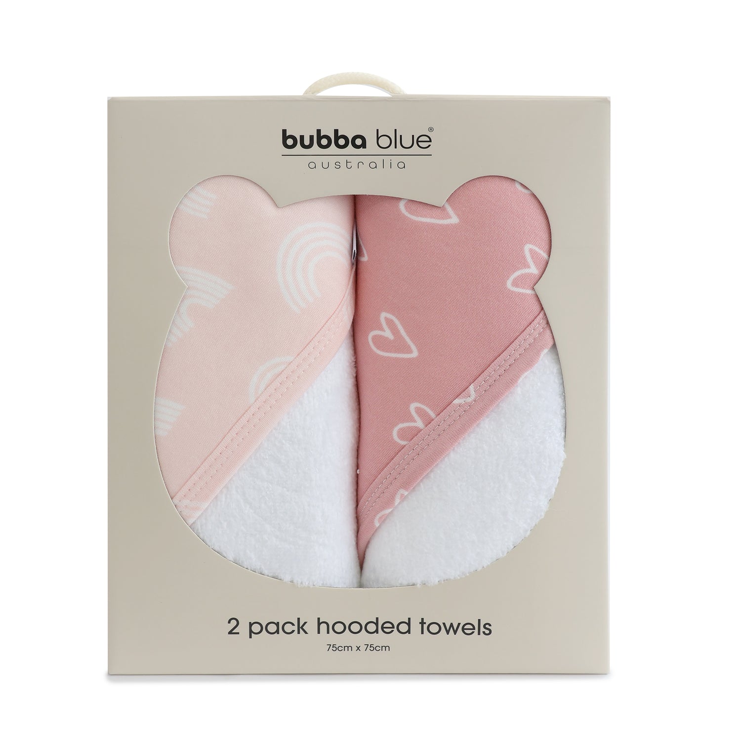 Nordic 2pk Hooded Towel Dusty Berry/Rose - Bubba Blue Australia