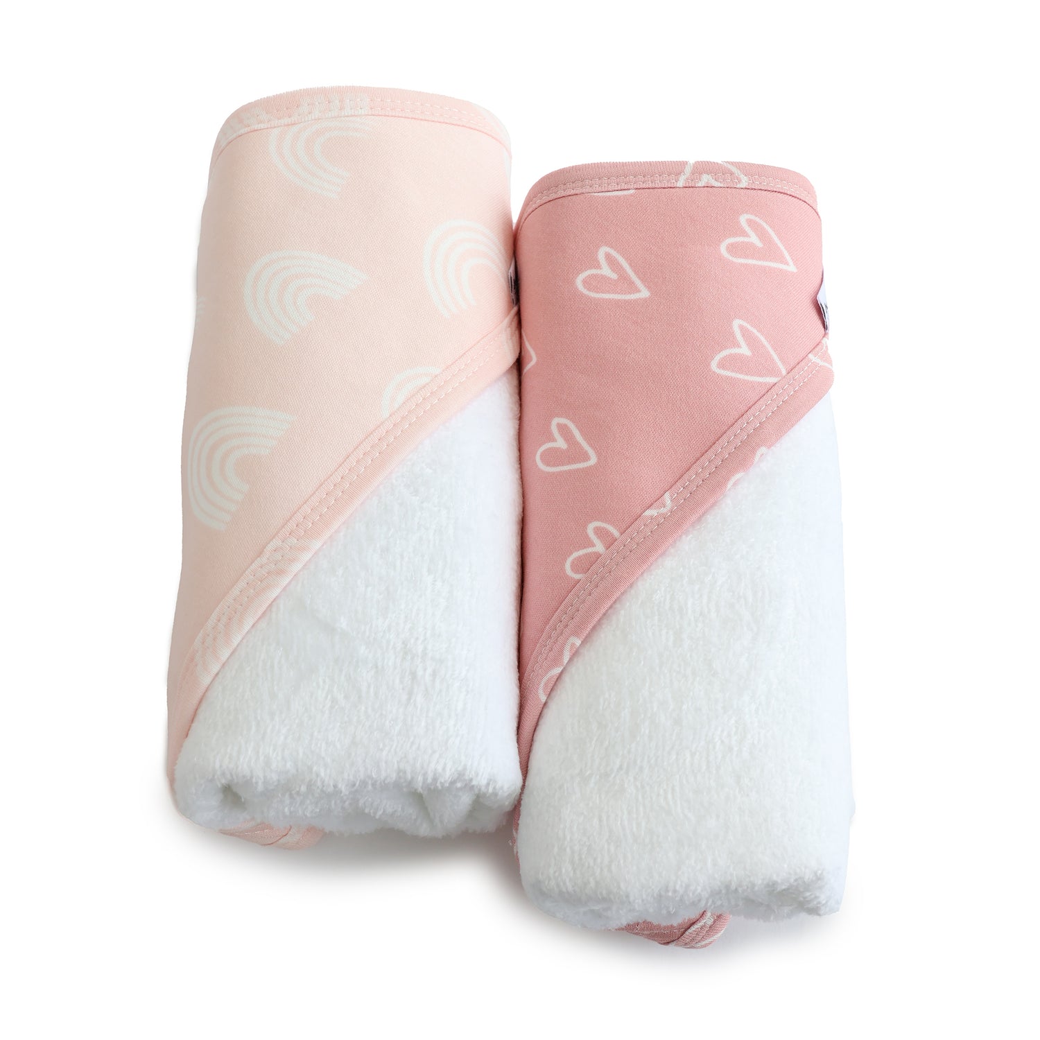 Nordic 2pk Hooded Towel Dusty Berry/Rose - Bubba Blue Australia