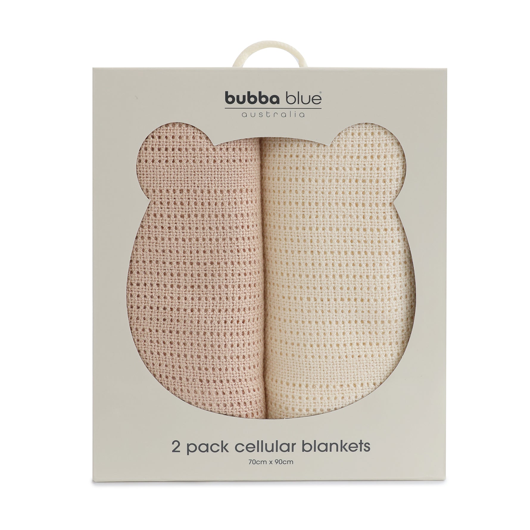 Nordic 2pk Cellular Blanket Vanilla/Latte - Bubba Blue Australia