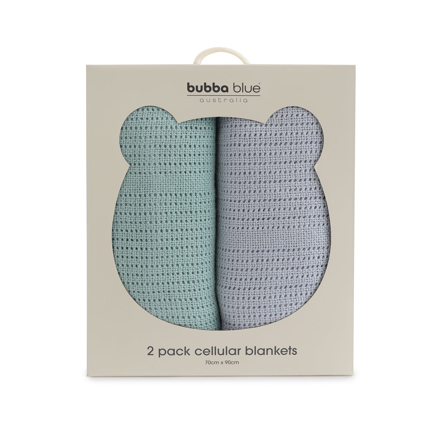 Nordic 2pk Cellular Blanket Dusty Sky/Mint - Bubba Blue Australia