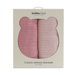 Nordic 2pk Cellular Blanket Dusty Berry/Rose - Bubba Blue Australia