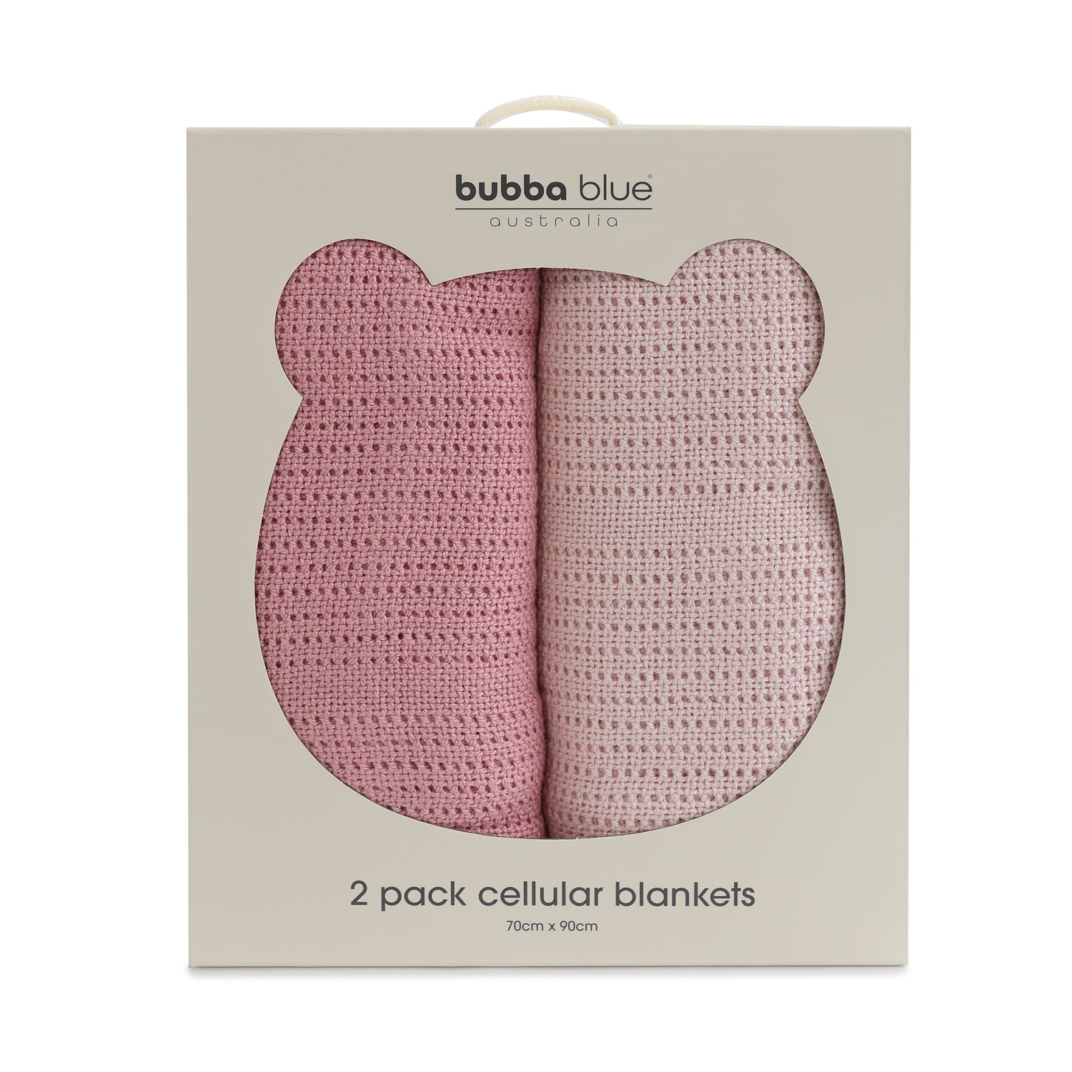 Nordic 2pk Cellular Blanket Dusty Berry/Rose - Bubba Blue Australia