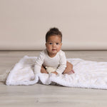 Nordic Velour Cuddle Blanket with Fleece Lining - Sand Rainbow - Bubba Blue Australia