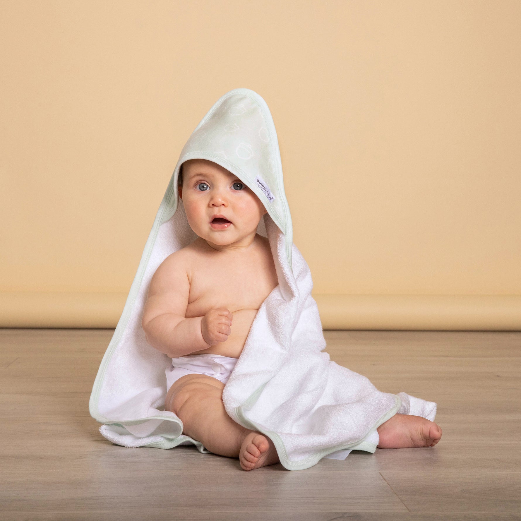 Nordic 2pk Hooded Towel Avocado/Forest - Bubba Blue Australia