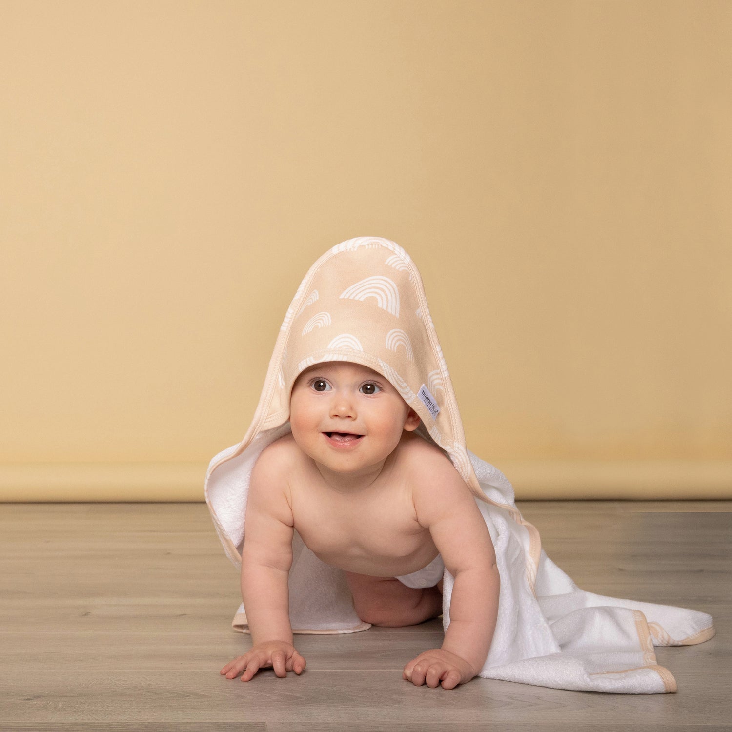 Nordic 2pk Hooded Towel Vanilla/Latte - Bubba Blue Australia