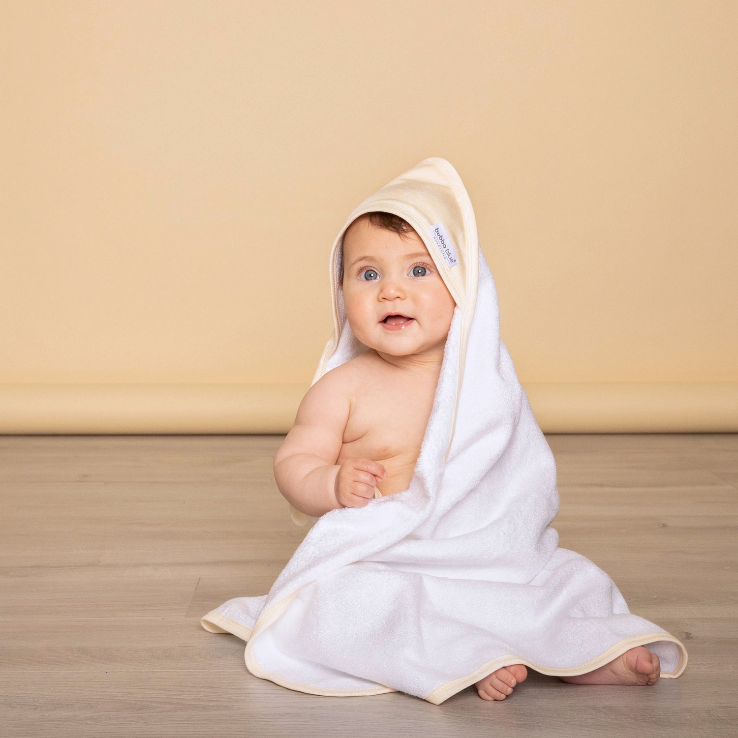 Nordic 2pk Hooded Towel Vanilla/Latte - Bubba Blue Australia