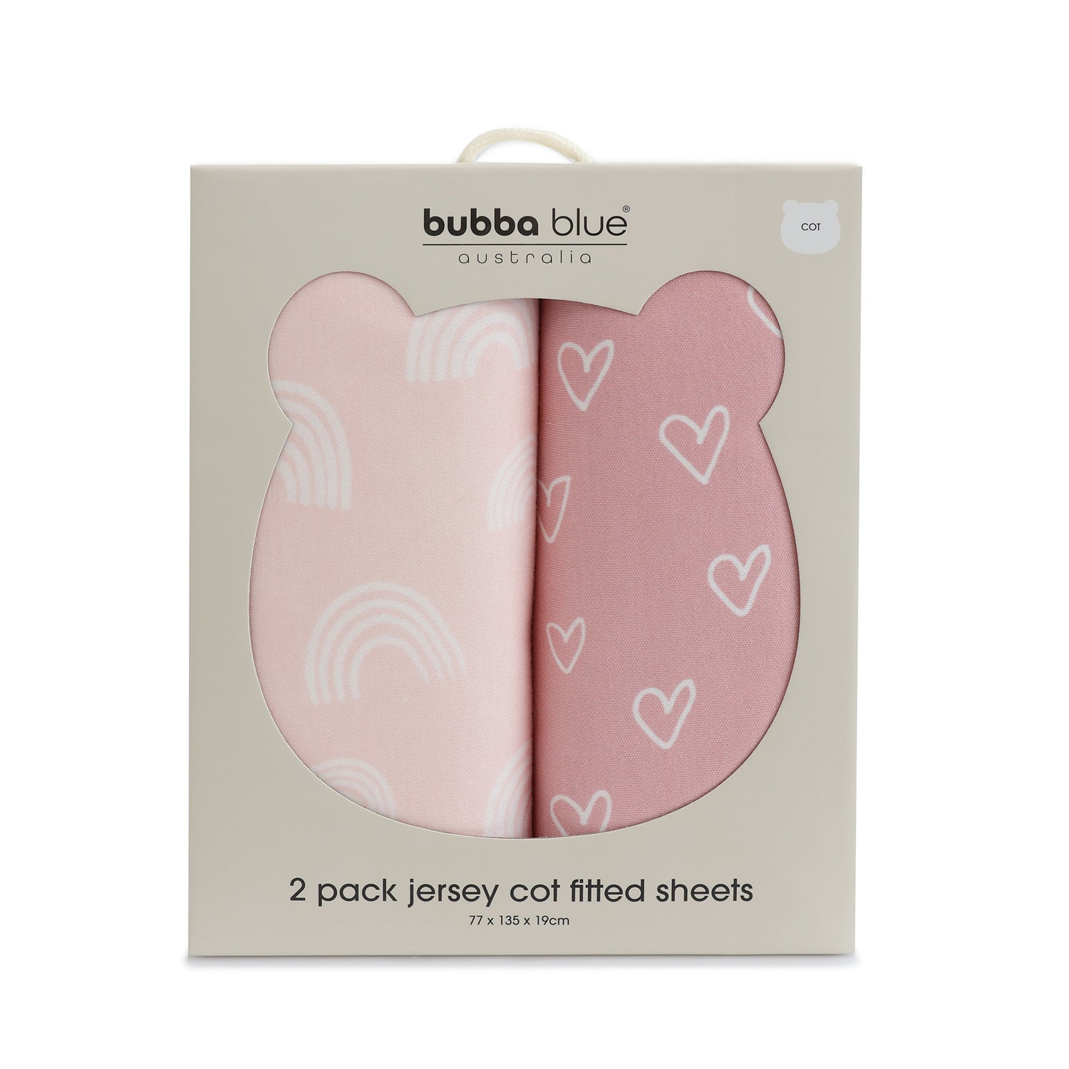 Nordic 2pk Jersey Cot Fitted Sheets Dusty Berry/Rose - Bubba Blue Australia
