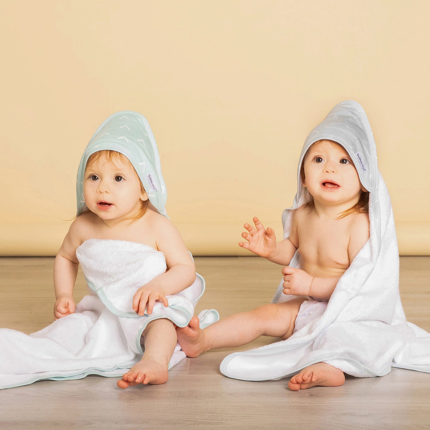 Nordic 2pk Hooded Towel Dusty Sky/Mint - Bubba Blue Australia