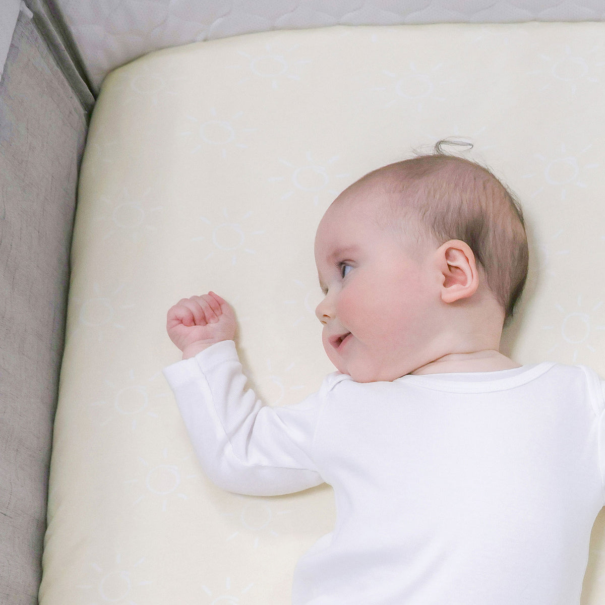 Nordic 2pk Jersey Co Sleeper/Bedside Sleeper Fitted Sheets Vanilla/Latte - Bubba Blue Australia