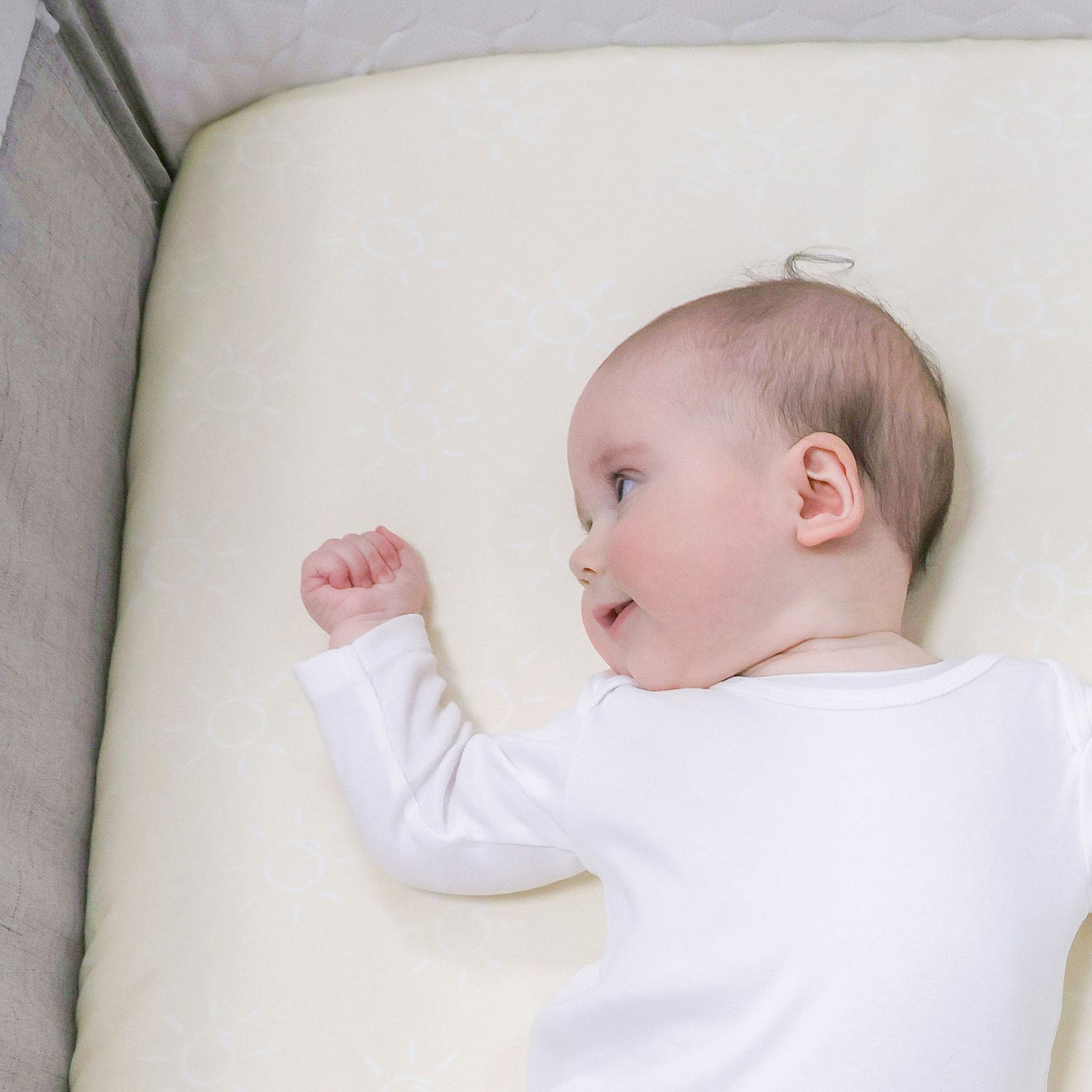 Nordic 2pk Jersey Co Sleeper/Bedside Sleeper Fitted Sheets Vanilla/Latte - Bubba Blue Australia