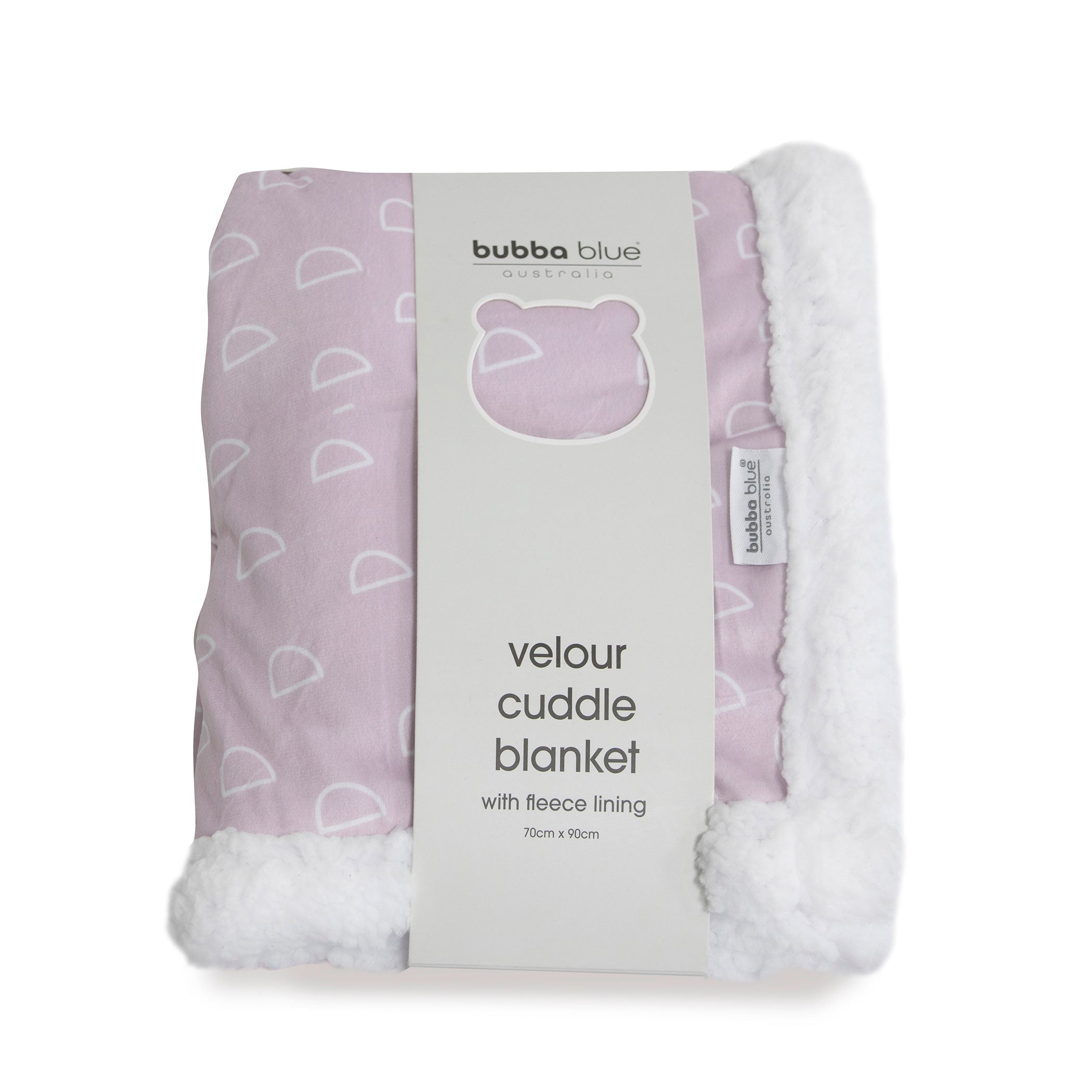 Nordic Velour Cuddle Blanket with Fleece Lining - Lilac