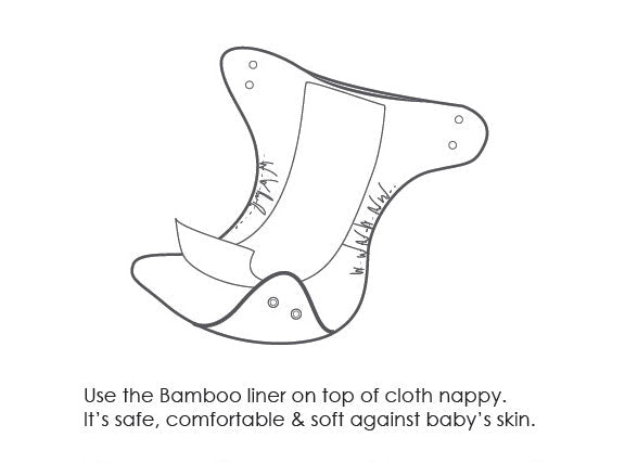 2x Bamboo White 100 Sheets Bamboo Nappy Liners Bundle - Bubba Blue Australia