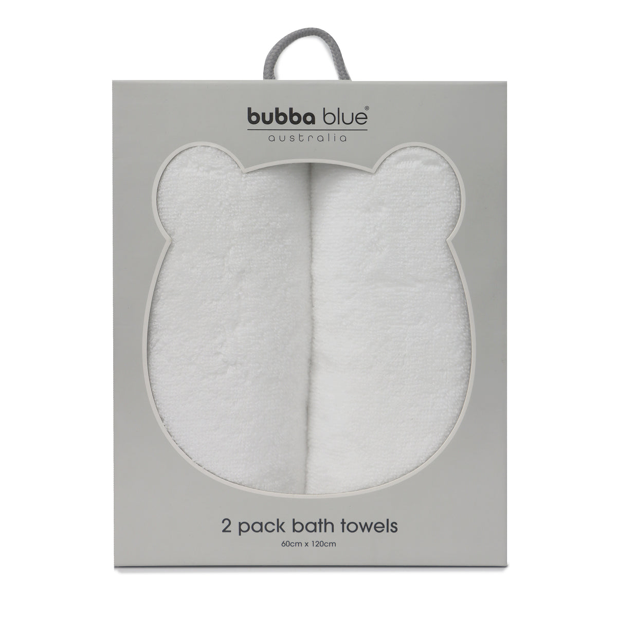 Terrazzo Baby Bath Towel 2pk White - Bubba Blue Australia