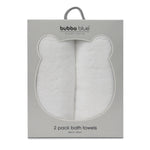 Terrazzo Baby Bath Towel 2pk White - Bubba Blue Australia