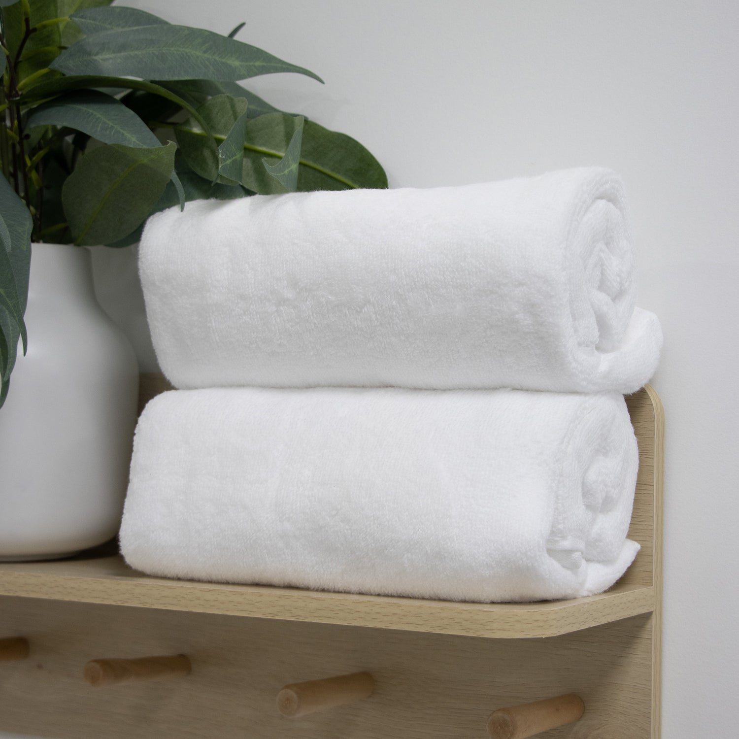 Terrazzo Baby Bath Towel 2pk White - Bubba Blue Australia