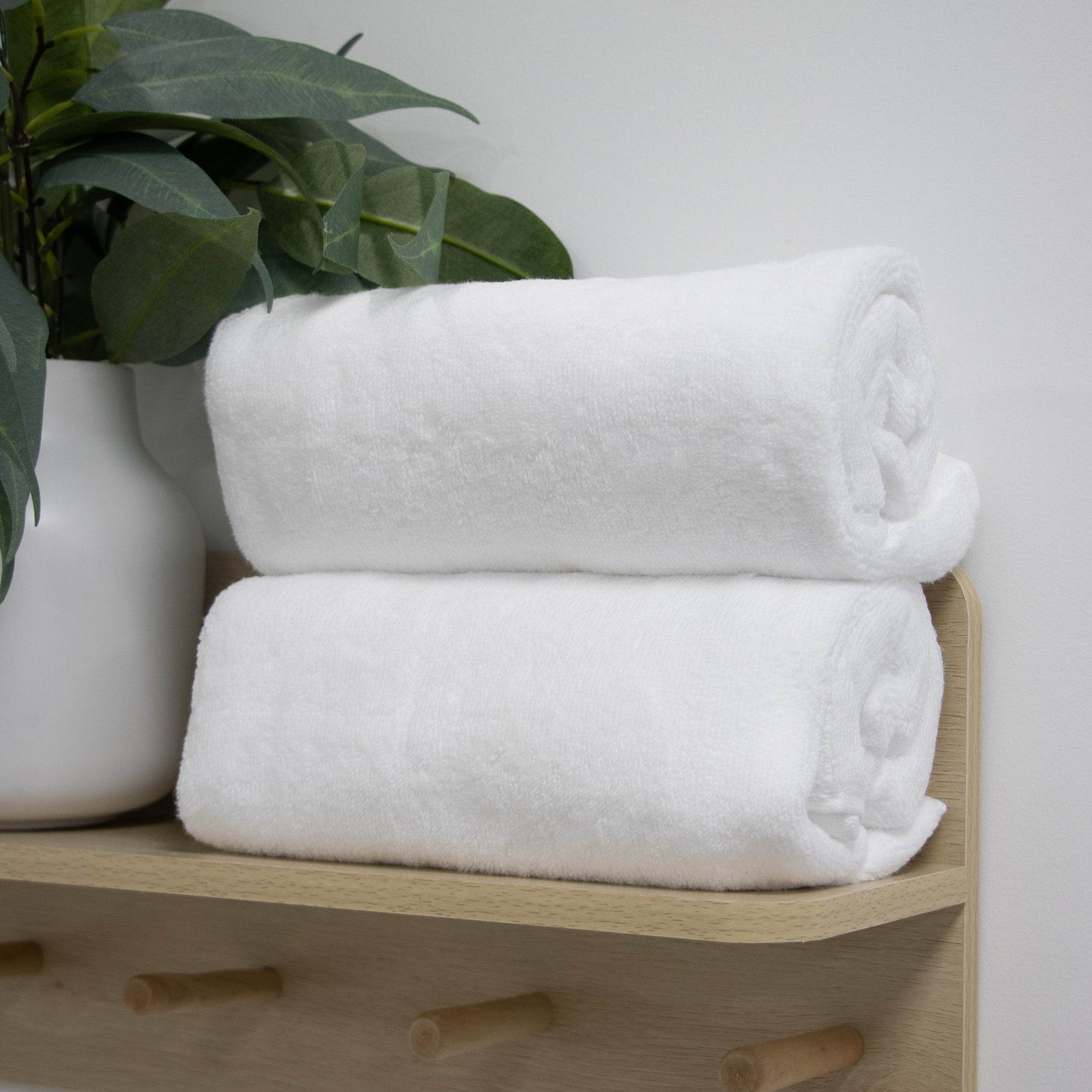 Terrazzo Baby Bath Towel 2pk White - Bubba Blue Australia