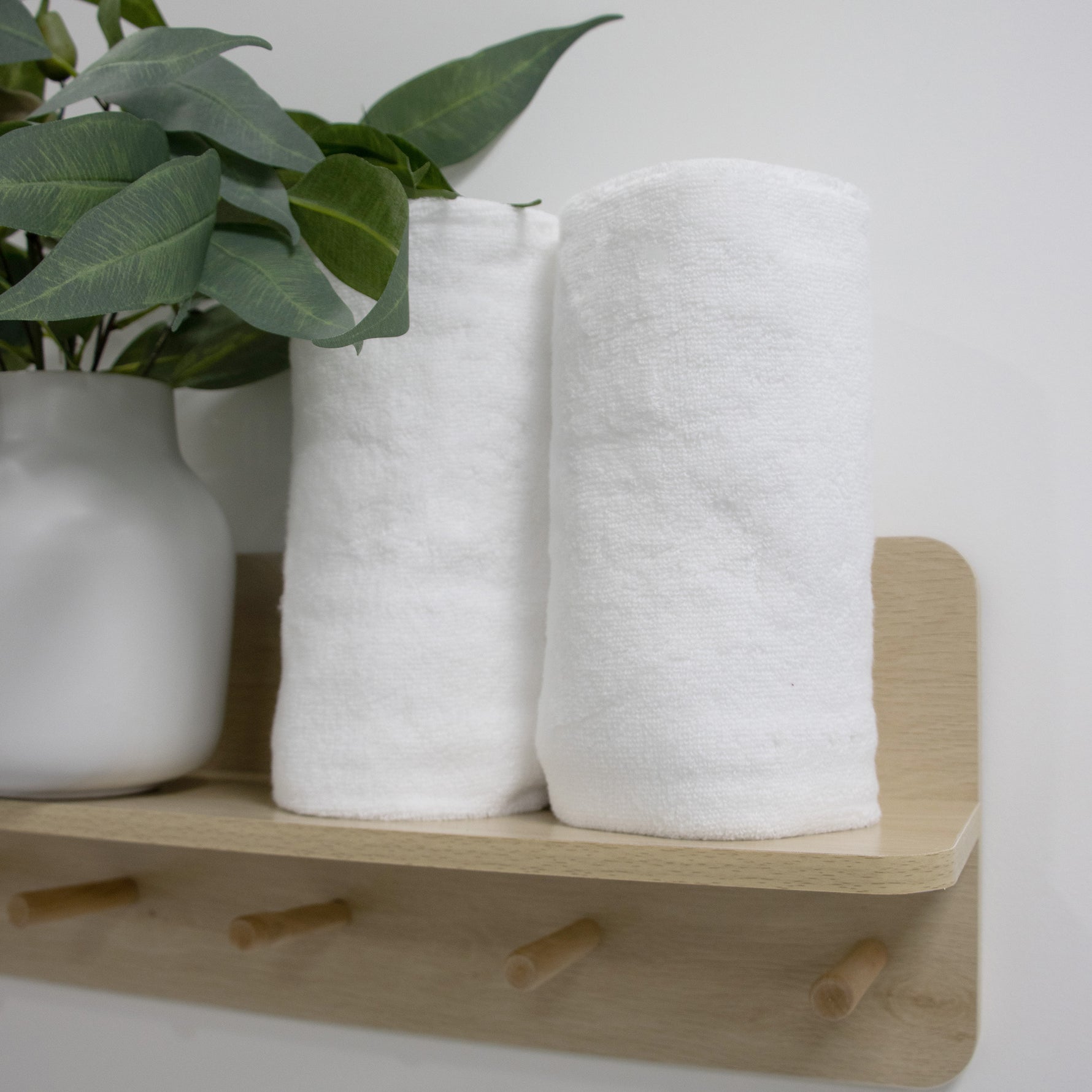 Terrazzo Baby Bath Towel 2pk White - Bubba Blue Australia
