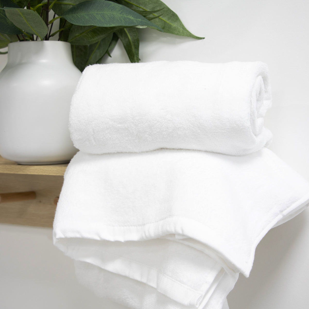 Terrazzo Baby Bath Towel 2pk White - Bubba Blue Australia