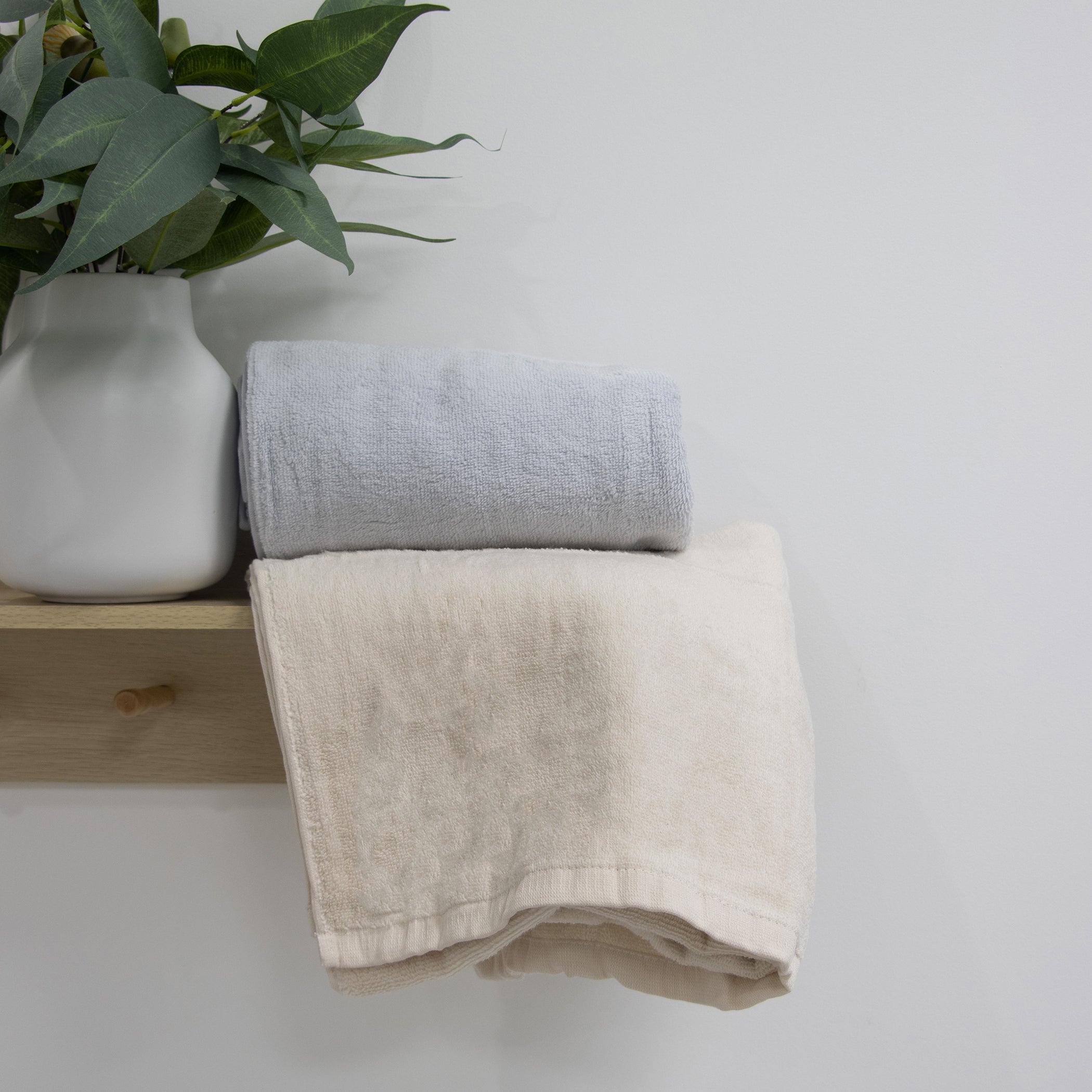 Nordic 2pk Bath Towel Grey/Sand