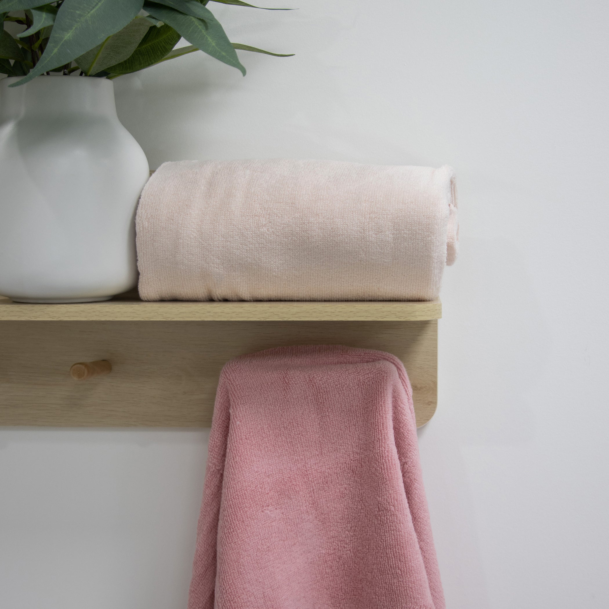 Nordic 2pk Bath Towel Dusty Berry/Rose