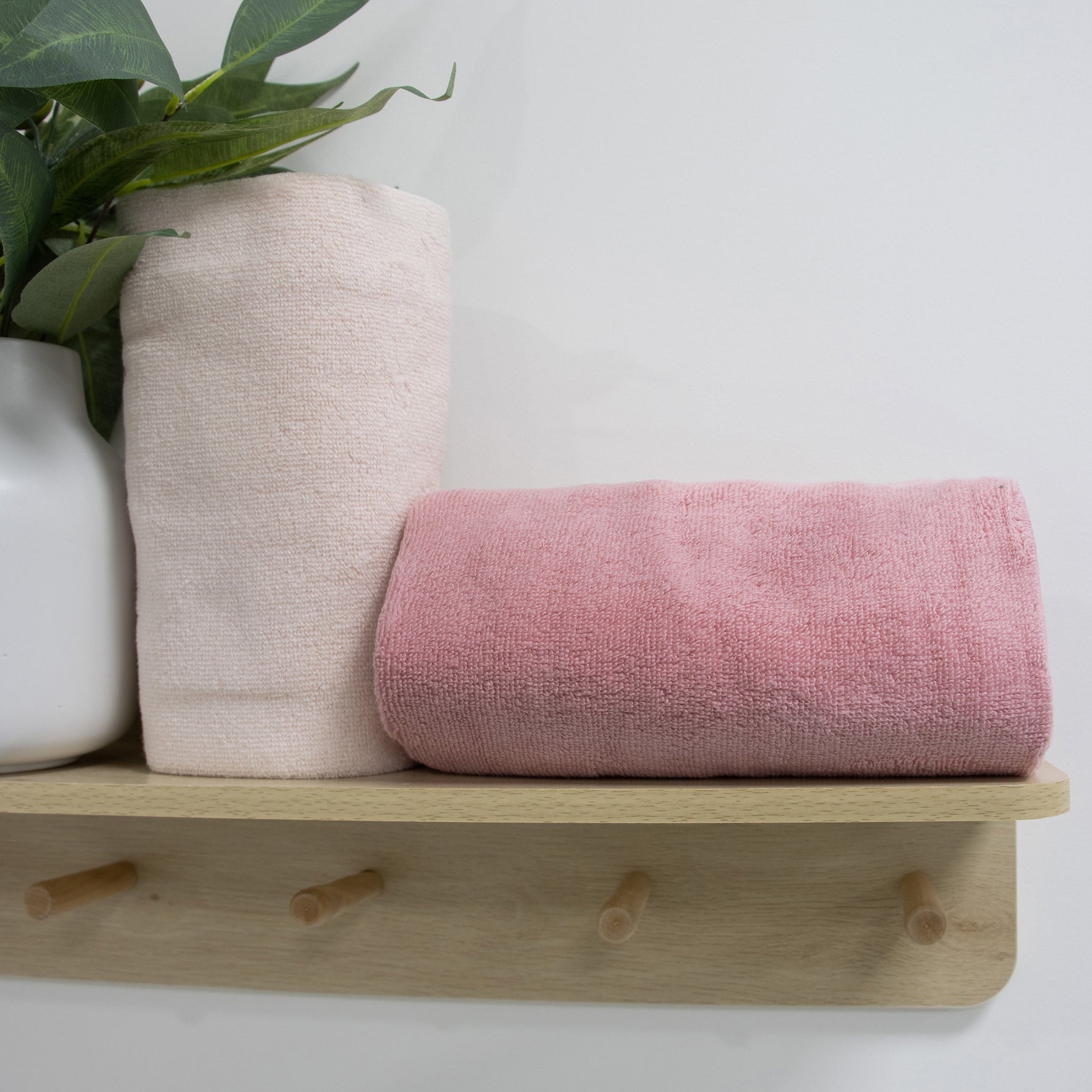 Nordic 2pk Bath Towel Dusty Berry/Rose - Bubba Blue Australia