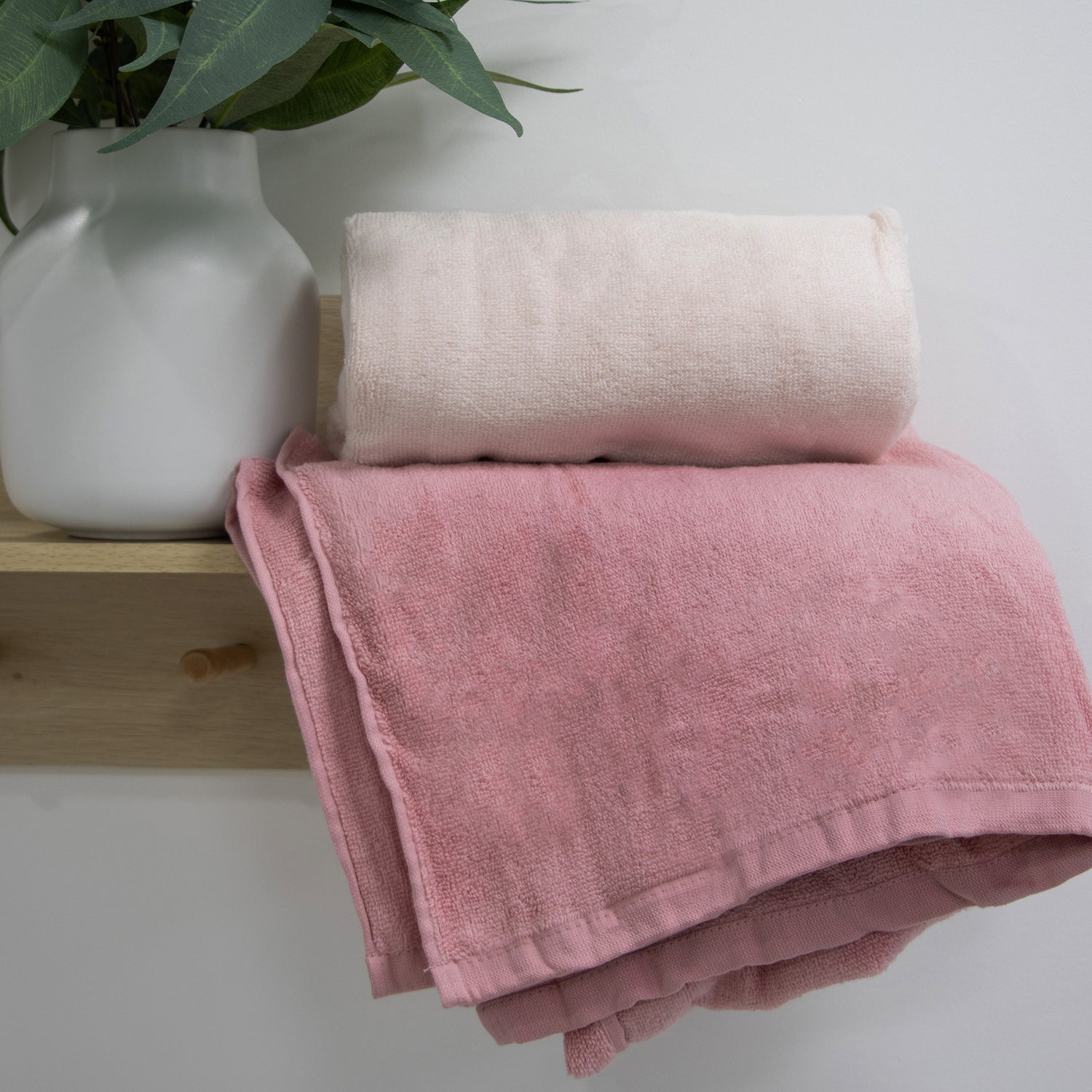 Nordic 2pk Bath Towel Dusty Berry/Rose - Bubba Blue Australia