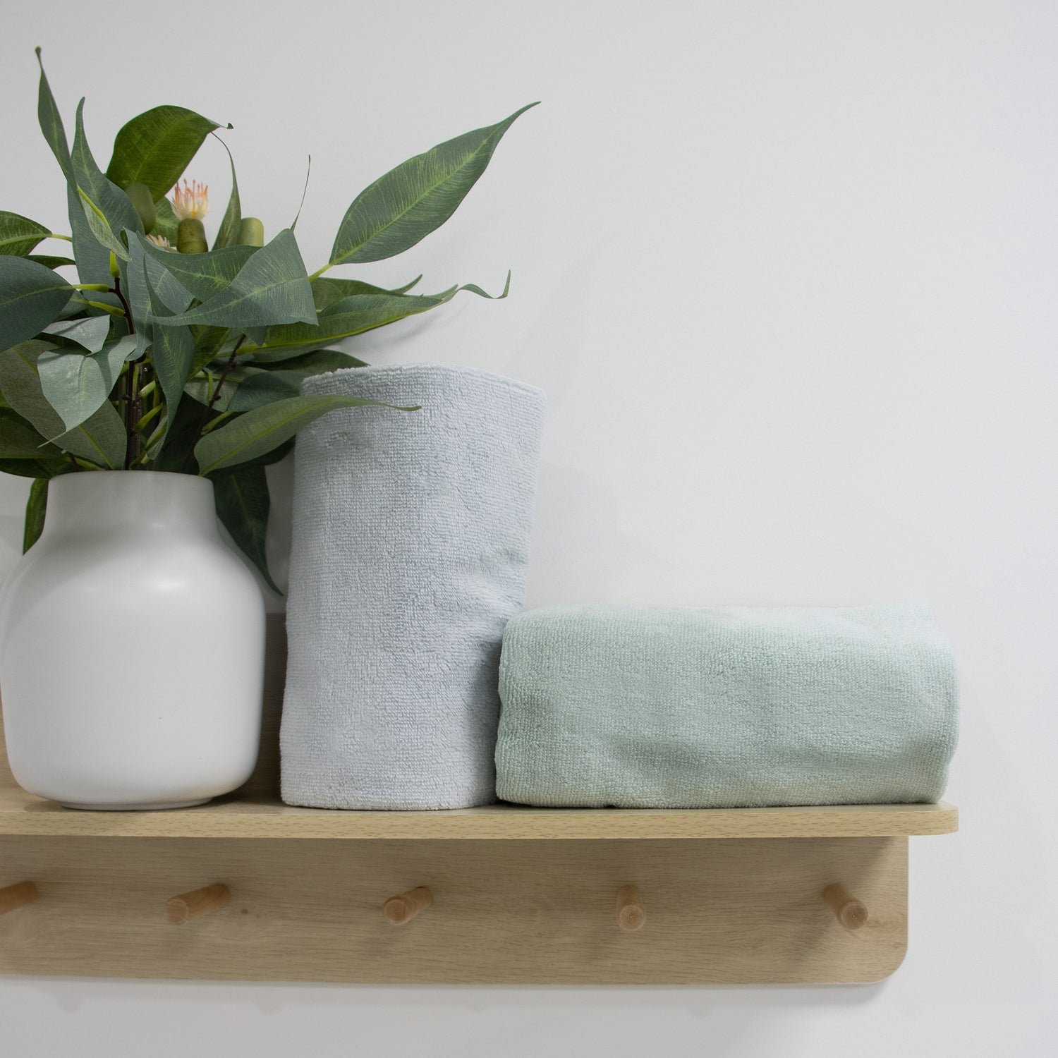 Nordic 2pk Bath Towel Dusty Sky/Dusty Mint - Bubba Blue Australia