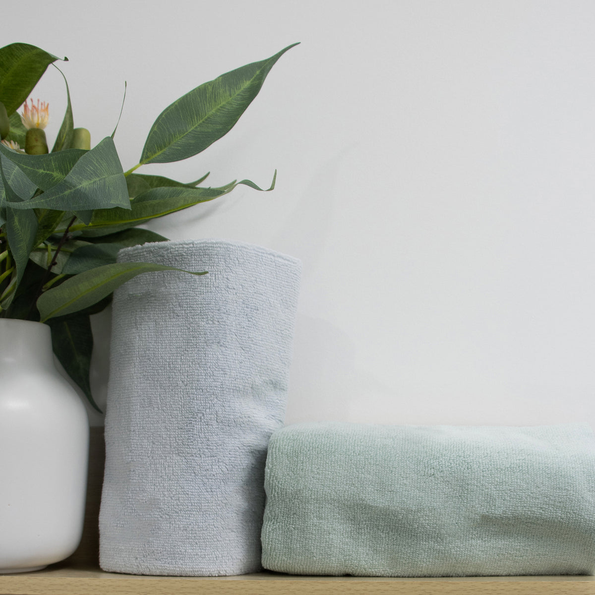 Nordic 2pk Bath Towel Dusty Sky/Dusty Mint - Bubba Blue Australia