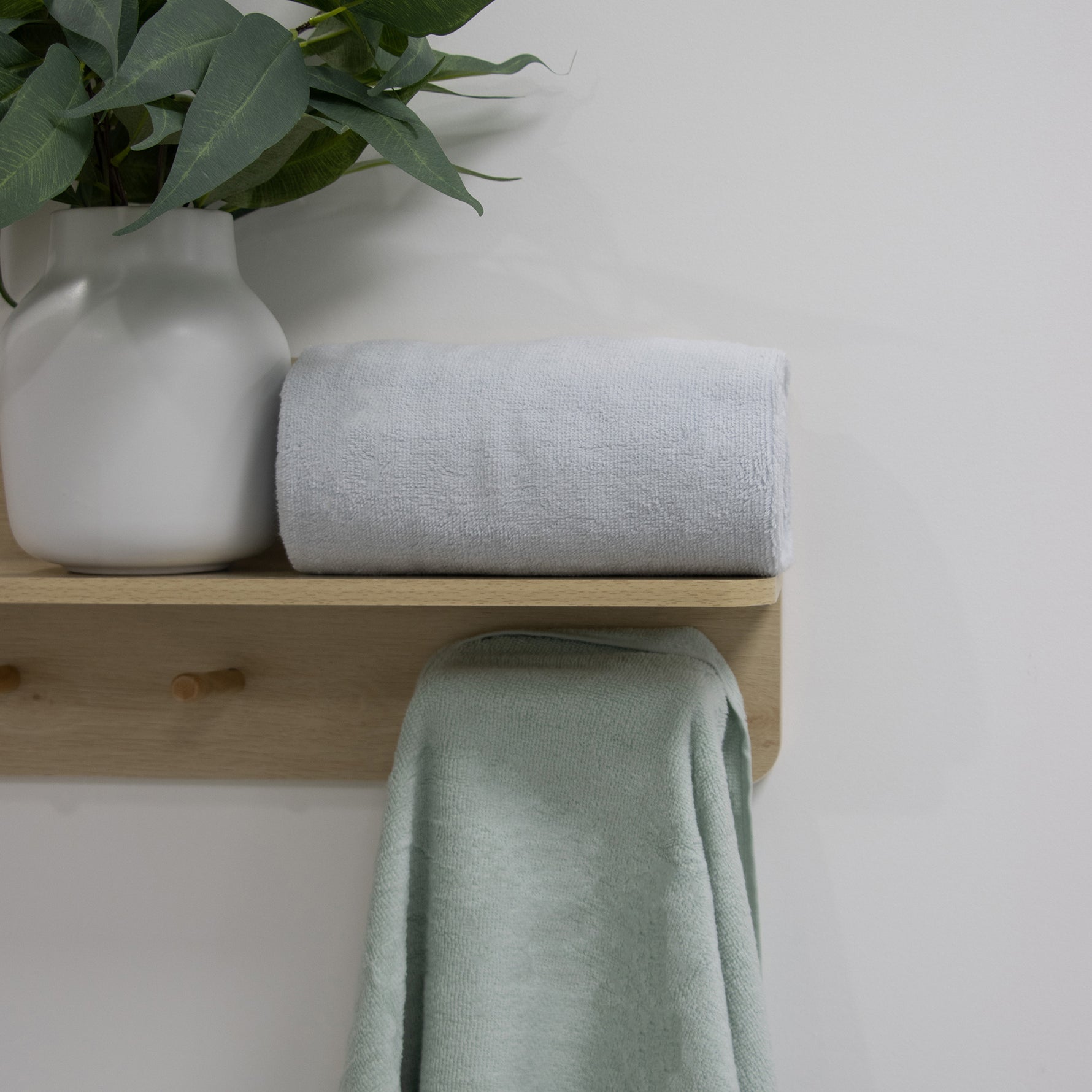 Nordic 2pk Bath Towel Dusty Sky/Dusty Mint - Bubba Blue Australia