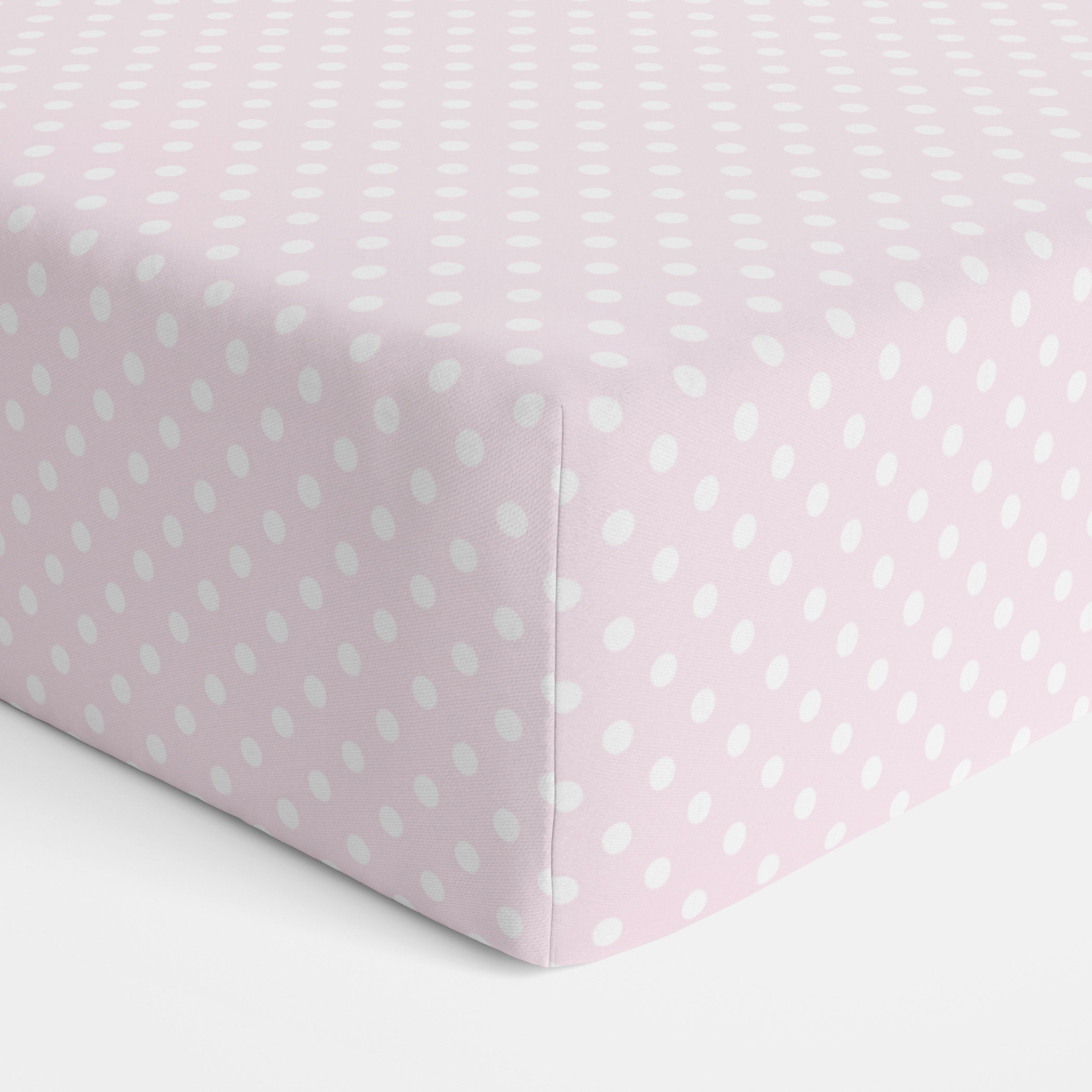 Pink Polka Dots Cot Jersey Fitted Sheet - Bubba Blue Australia