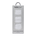Terrazzo 3pk Baby Face Washers - White - Bubba Blue Australia