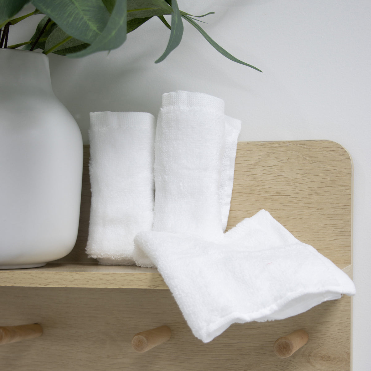 Terrazzo 3pk Baby Face Washers - White - Bubba Blue Australia