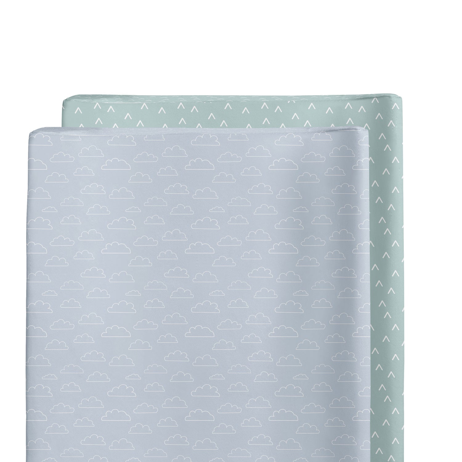 Nordic 2pk Waterproof Change Pad Covers Dusty Sky/Mint - Bubba Blue Australia