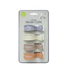4pk Pram Clips Unisex Pack - Grey/Sand/Nutmeg/Terracotta