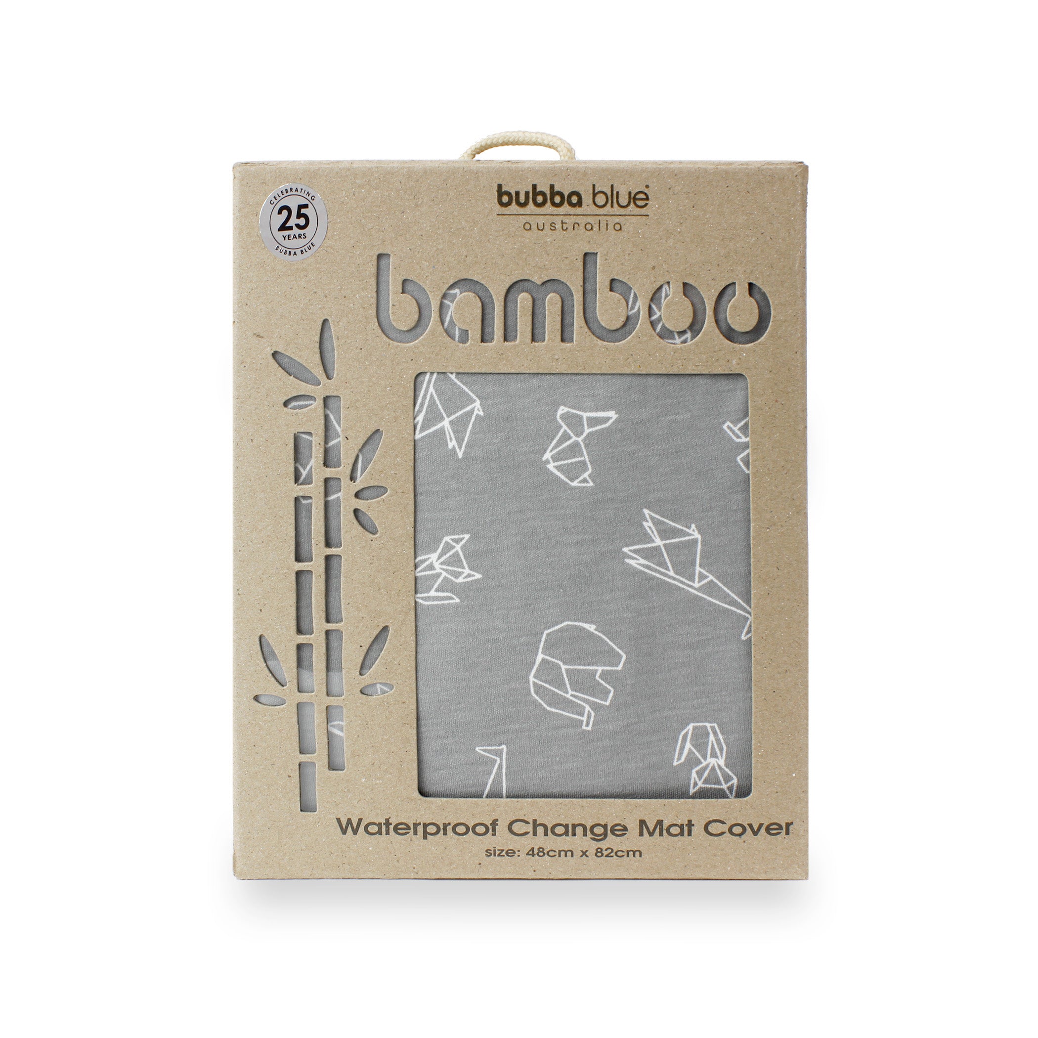 Origami Bamboo Waterproof Change Mat Cover - Grey