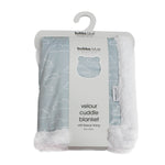 Nordic Velour Cuddle Blanket with Fleece Lining - Blue Cloud - Bubba Blue Australia