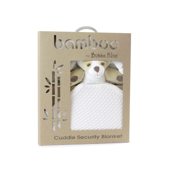 Bamboo White Security Blanket (bear) - Bubba Blue Australia