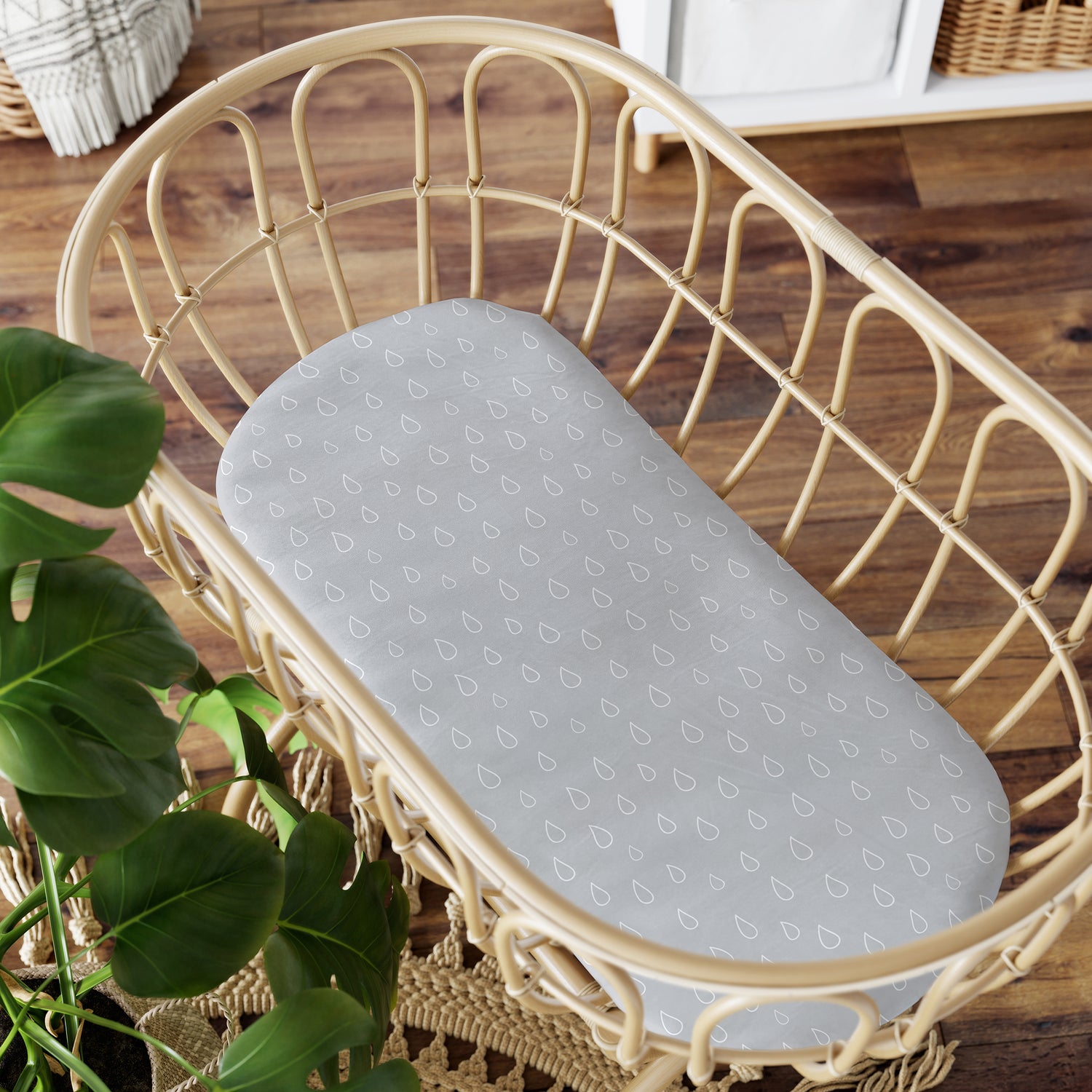 Nordic 2pk Jersey Bassinet Fitted Sheets Grey/Sand - Bubba Blue Australia