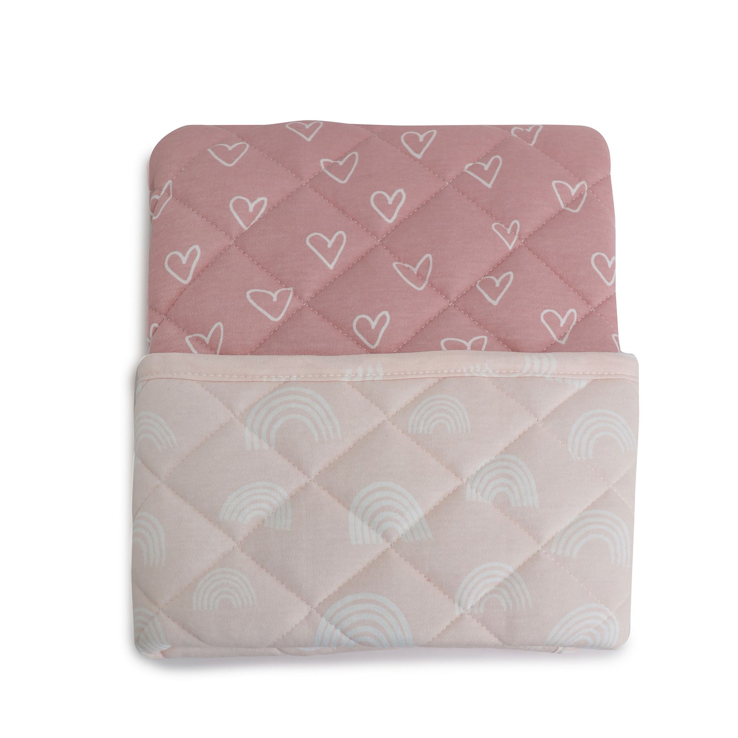 Nordic Reversible Cot Quilt - Dusty Berry/Rose - Bubba Blue Australia