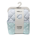 Nordic Reversible Cot Quilt - Dusty Sky/Mint - Bubba Blue Australia