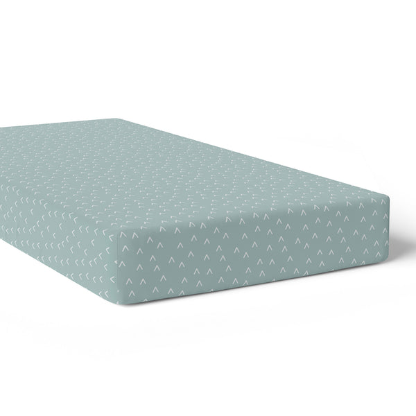 Nordic 2pk Jersey Cot Fitted Sheets Dusty Sky/Mint